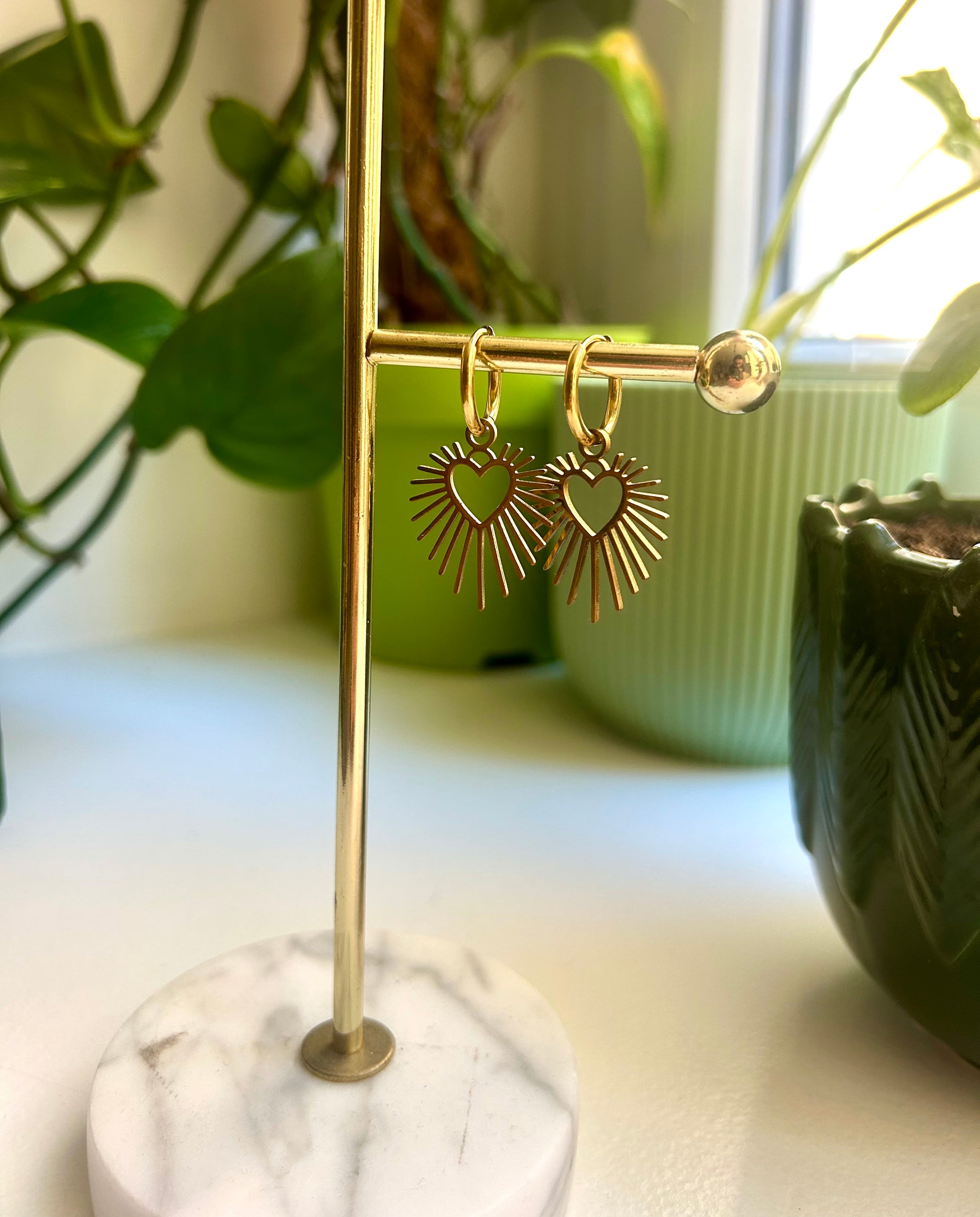 Boucles d’oreilles « Soleil du cœur »