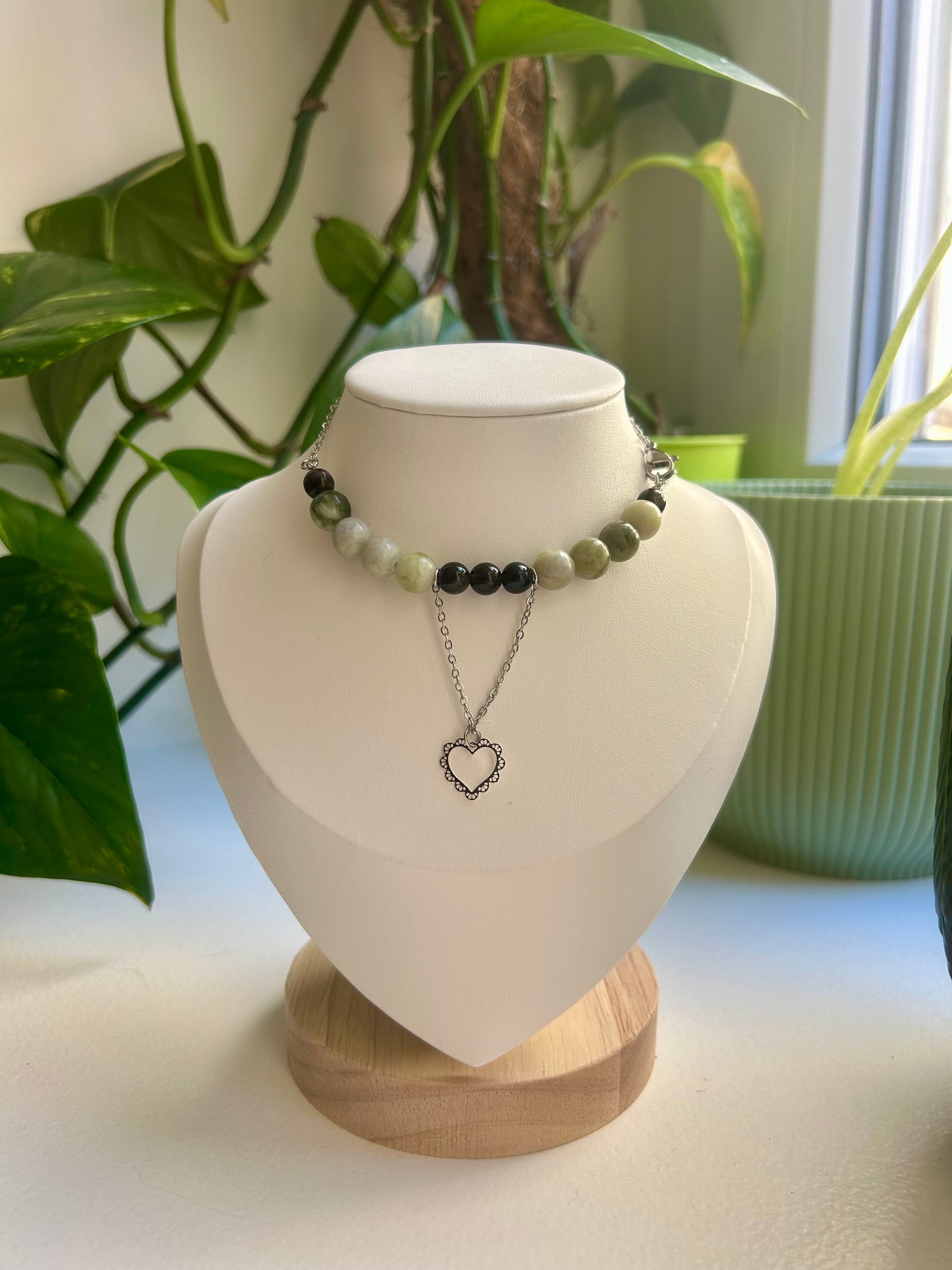 Collier « cœur d’émeraude »