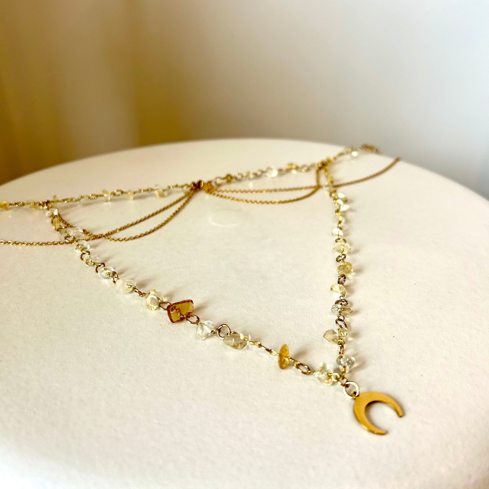 Collier « Rayon de Lune » en citrine