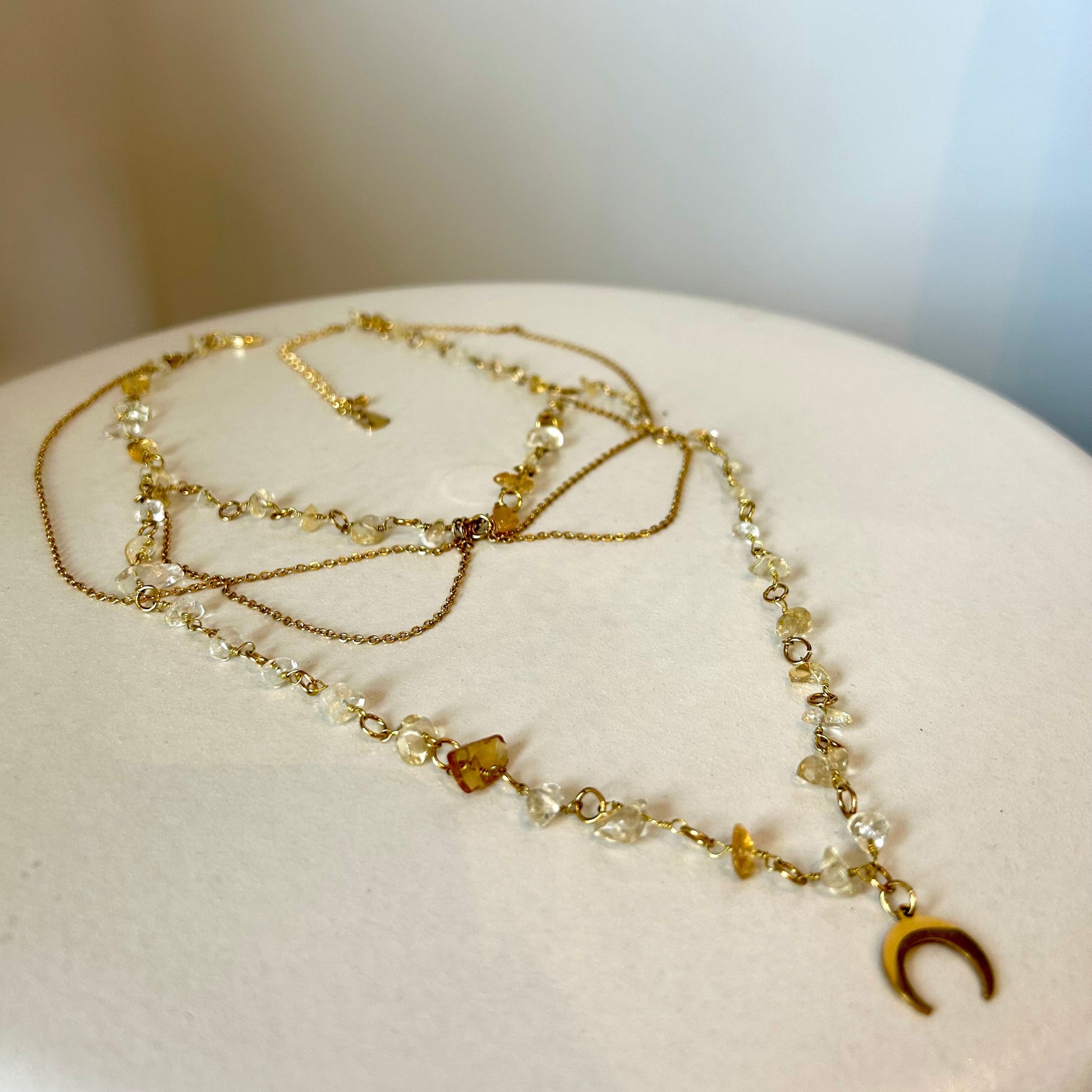 Collier « Rayon de Lune » en citrine