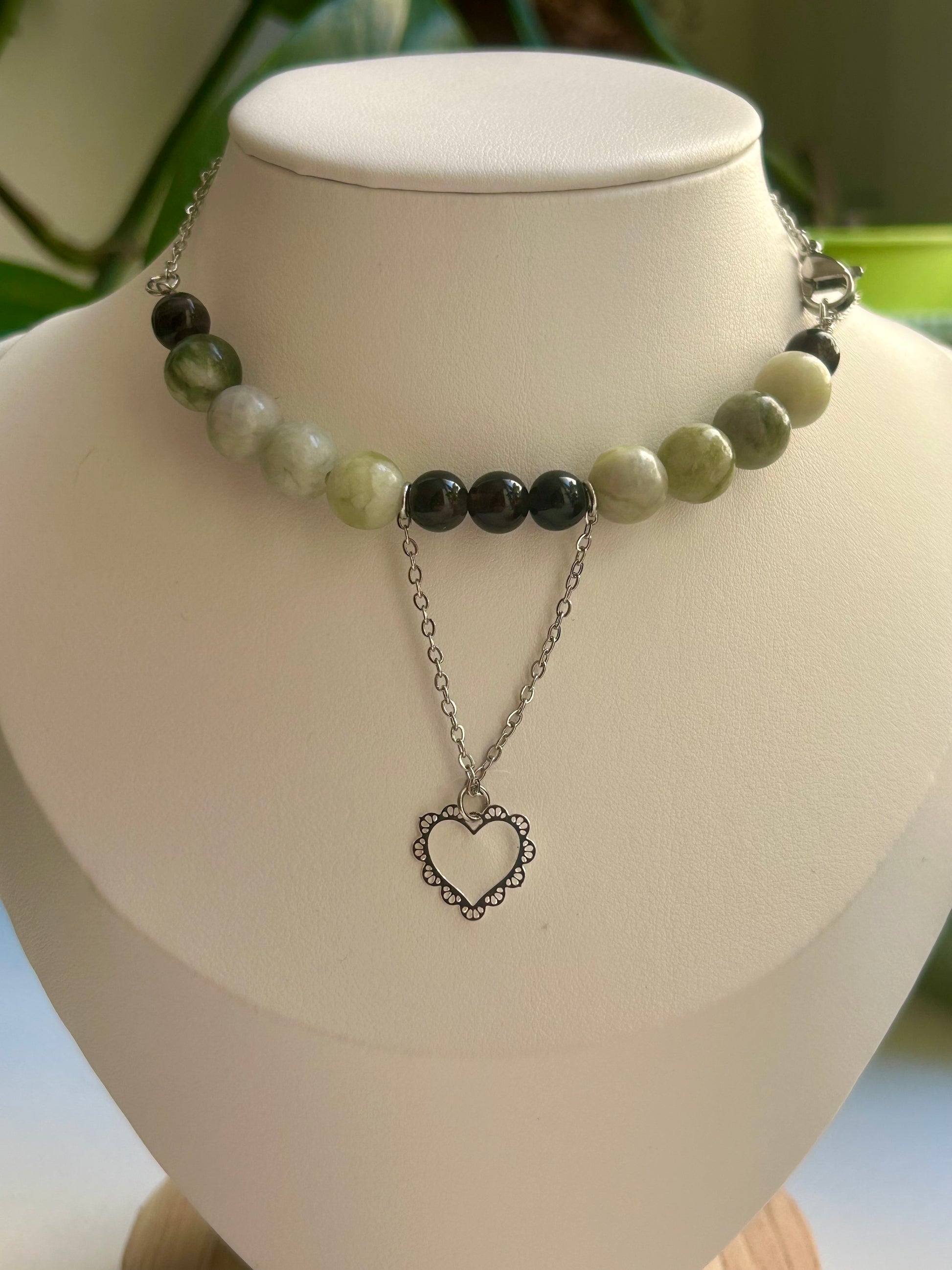 Collier « cœur d’émeraude »