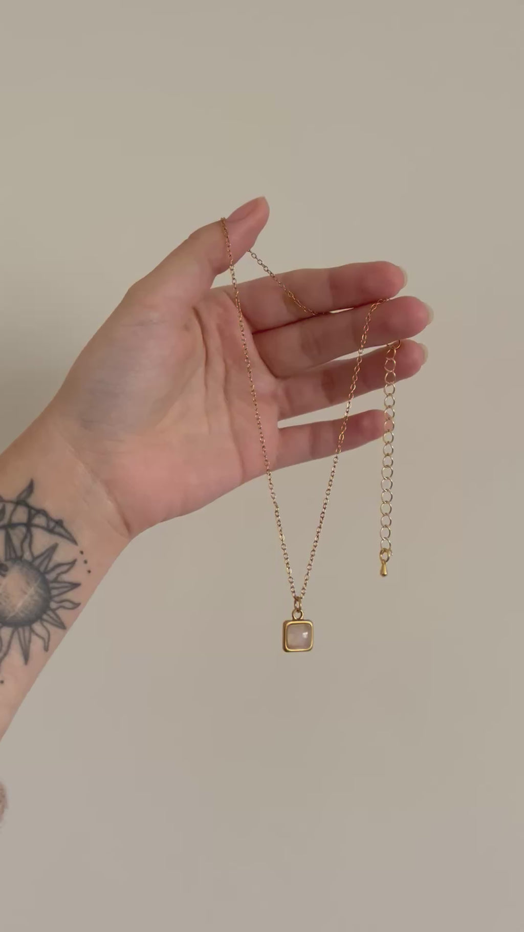 Collier "carré de Quartz"
