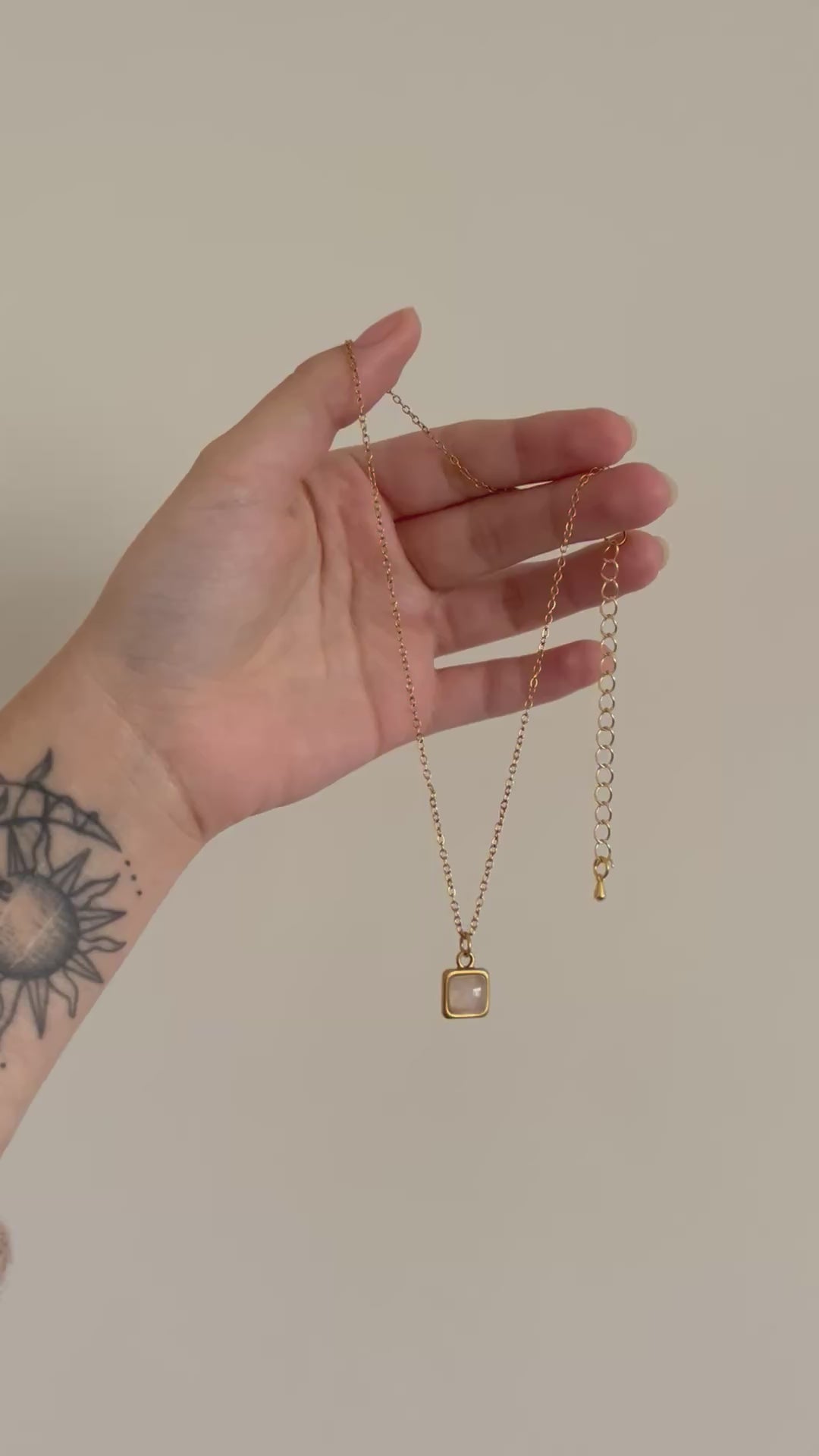 Collier "carré de Quartz"