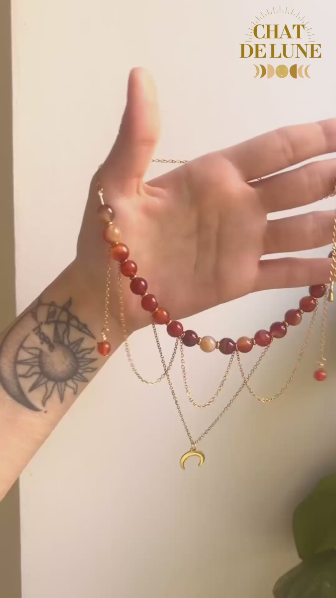 Collier "Lune enlacée"